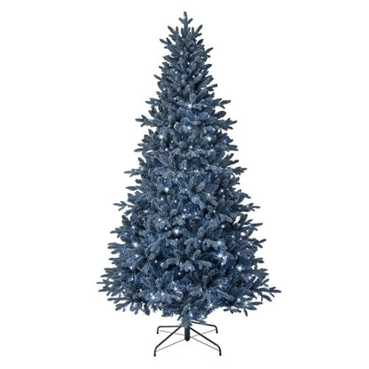 7.5' Christmas Tree - Blue Bavarian Spruce - Prelit Cool White LED 7.5' X 50" — view 1