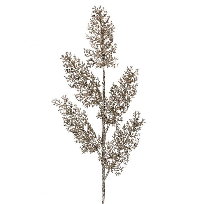 31" Sequin Coral Leaf Spray - Champagne Champagne — view 1