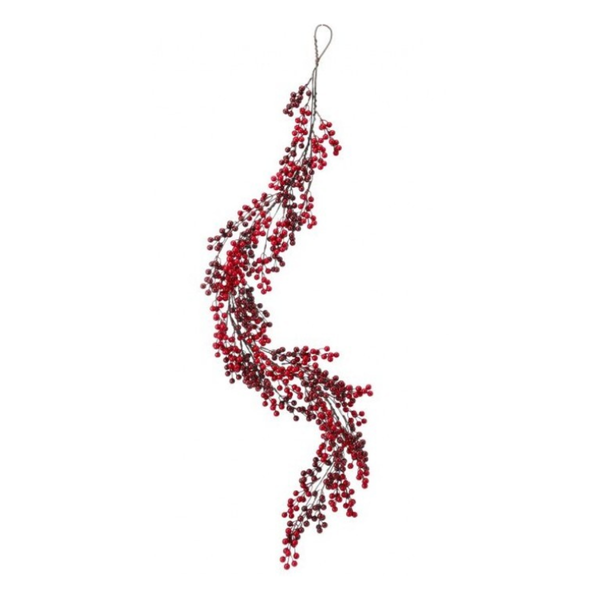 60" Waterproof Red Berry Garland