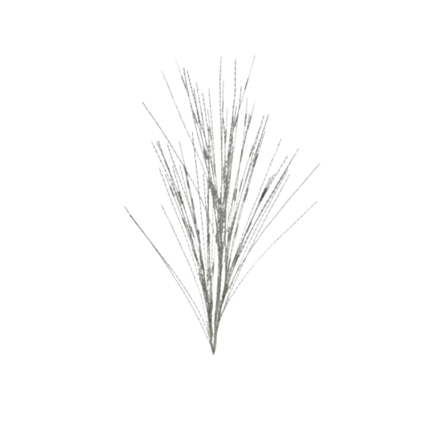 38" TWISTED METALLIC GRASS SPRAY - SILVER