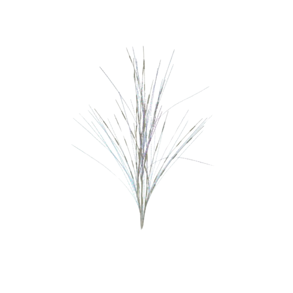 38" TWISTED METALLIC GRASS SPRAY - WHITE