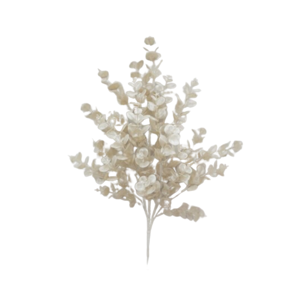 27" Pearlized Euclyptus Spray - White