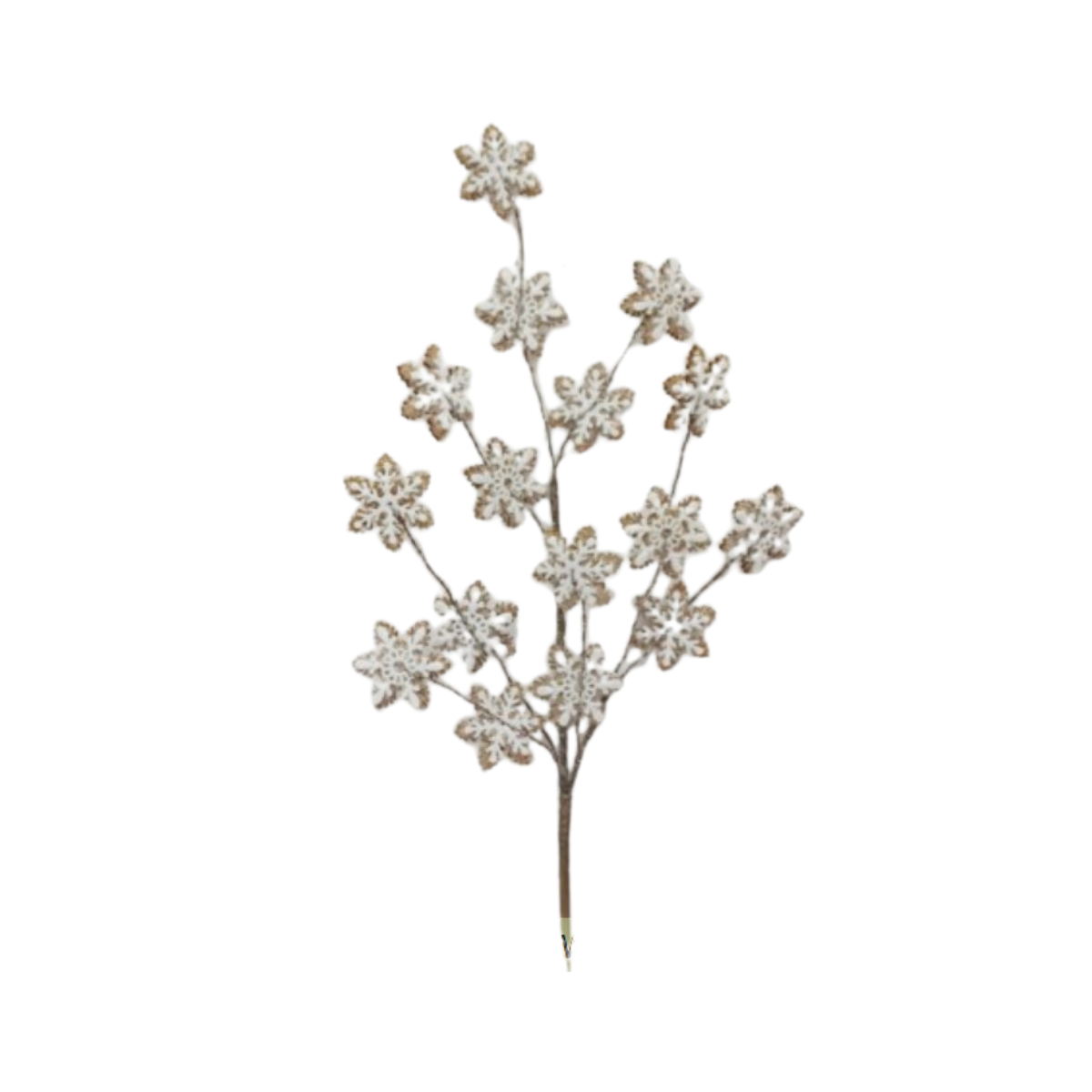 32" Gingerbread Snowflake Spray - Brown/White — view 1