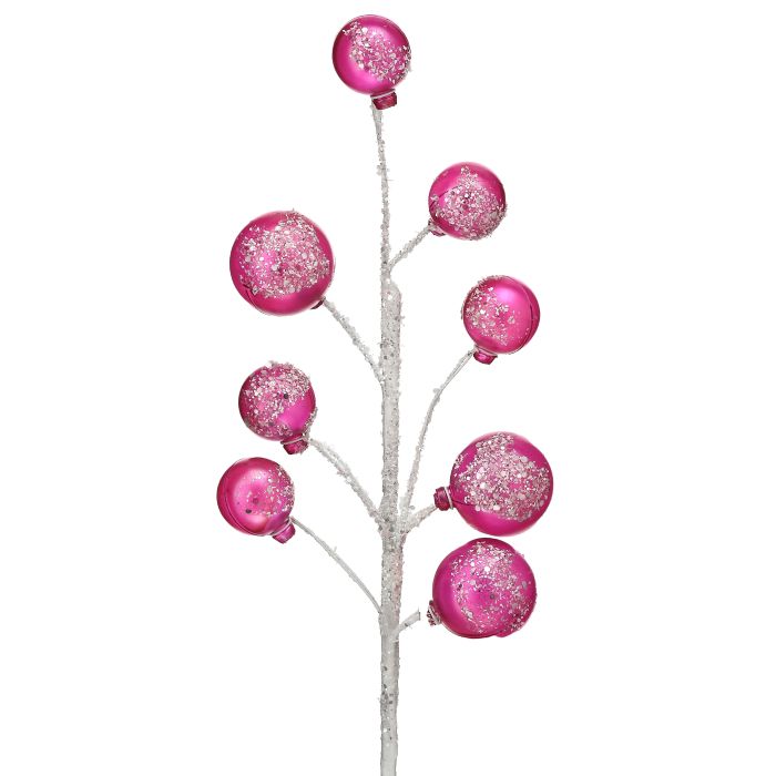 14" Iridescent Bubble Spray w/Snow - Hot Pink — view 1