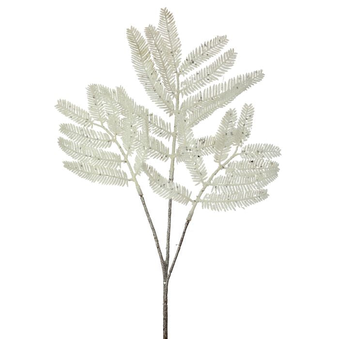 20" Winter Forest Fern Spray - White — view 1