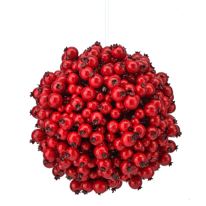10" Waterproof Berry Ridge Kissing Ball - Red — view 1