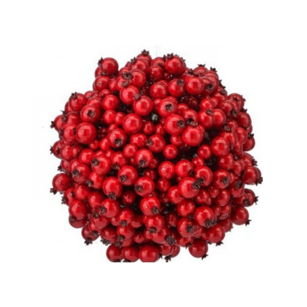 8" Waterproof Berry Ridge Kissing Ball - Red