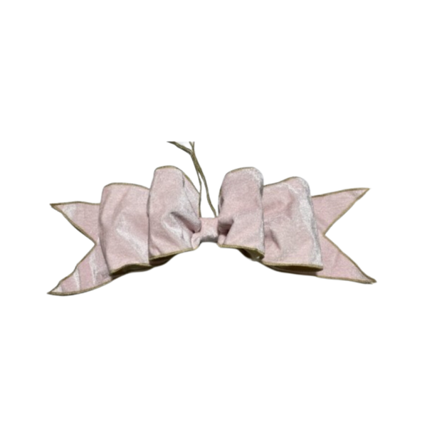 6"X16"X24" VELVET PREMADE BOW  - BLACK PINK