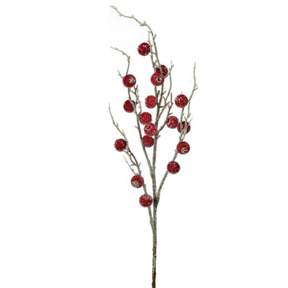 34" Iced Jumbo Berry Spray - Red Red — view 1
