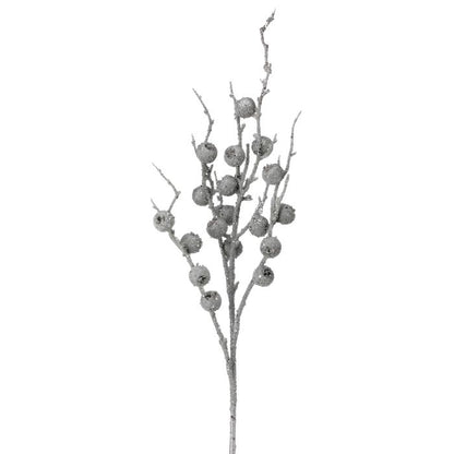 36" Iced Jumbo Berry Spray - Silver Silver — view 1