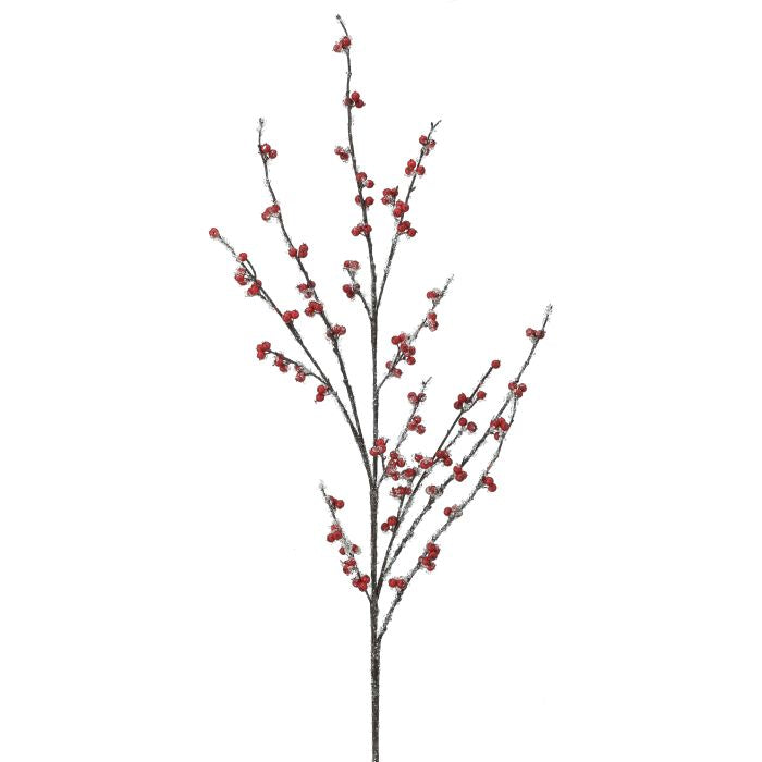44" Uv Iced Winter Ilex Berry Spray - Red DR-76991 — view 1