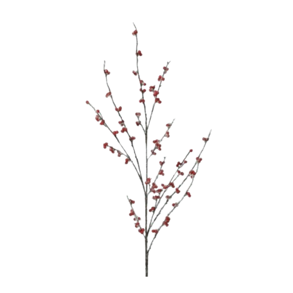 48" UV ICED WINTER ILEX BERRY SPRAY - RED