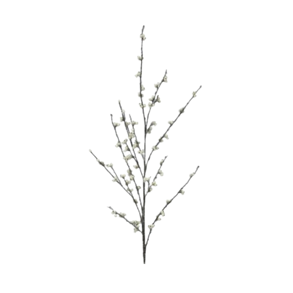 48" UV ICED WINTER ILEX BERRY SPRAY - WHITE