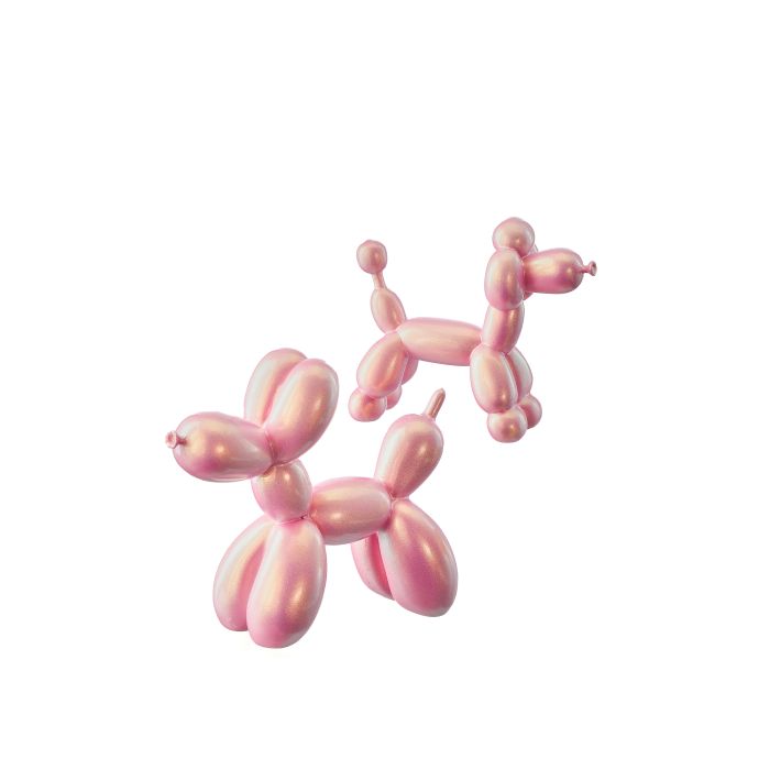 Balloon Dog - Pink - 3.5" & 4.5" Set of 3.5" and 4.5" — view 1