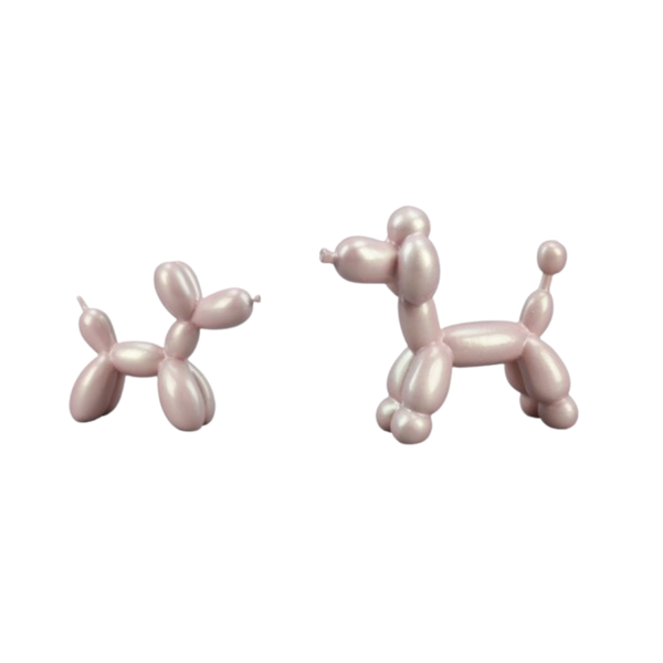 3.5"-4.5" RESIN BALLOON DOG ST2 - PINK