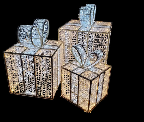 Premium Majestic Package – 3D Lighted Gift Box Display (12"–48")