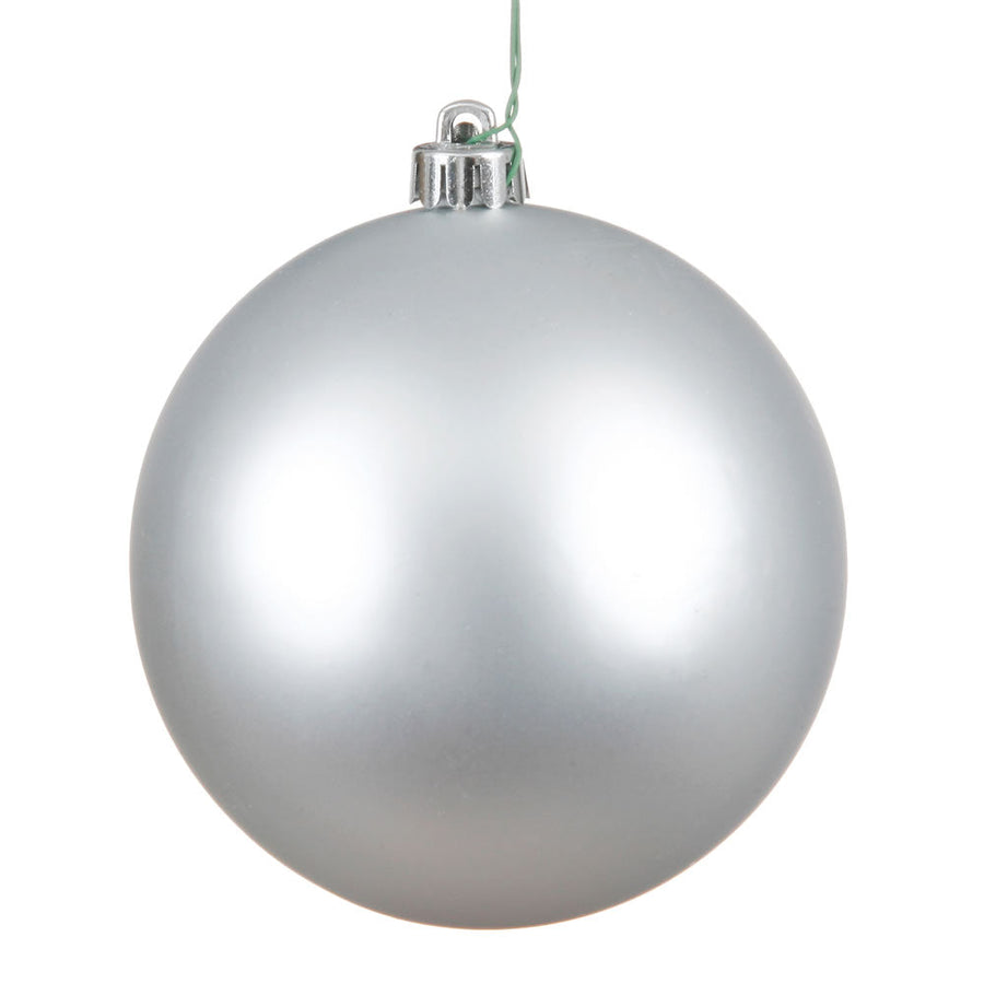 10" Shatterproof Ball Ornament - Silver - Matte - UV Treated 10" (Single)- Matte (UV)