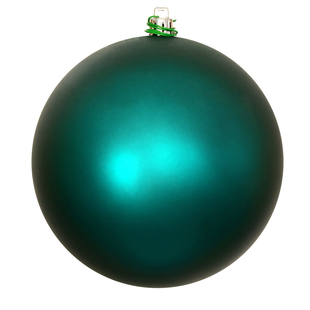 4" Shatterproof Ball Ornament - Denim Blue - Glitter - Set of 6 8" (Single)- Matte (UV) — view 1