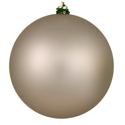 4" Shatterproof Ball Ornament - Oat - Glitter - Bag of 6 — view 2