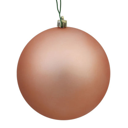 4" Shatterproof Ball Ornament - Rose Gold - Candy - UV Treated 6" (Set of 4)- Matte (UV) – Bag of 4 — view 4