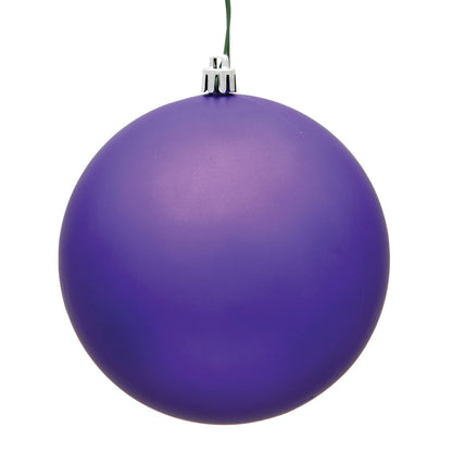4" Shatterproof Ball Ornament - Purple - Candy - UV Treated 6" (Set of 4)- Matte (UV) – Bag of 4 — view 4