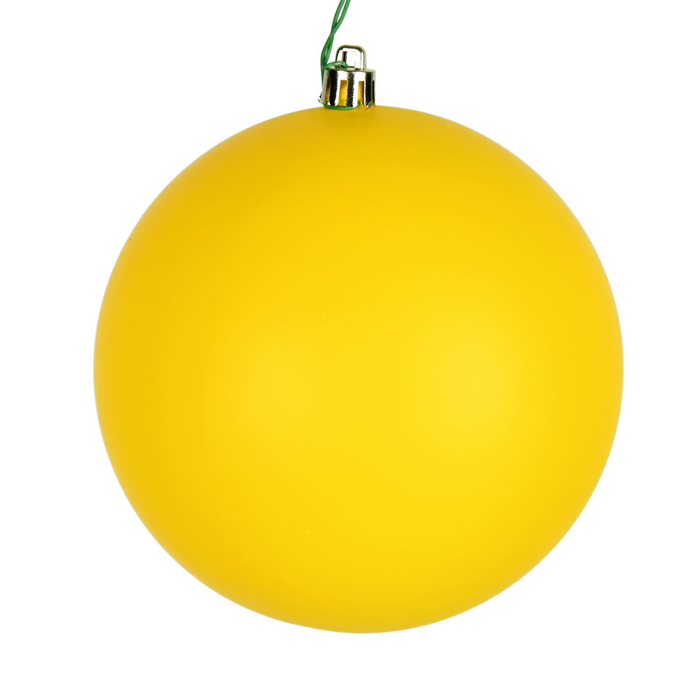Yellow - Shatterproof Ball Chritsmas Tree Ornamanets — view 2