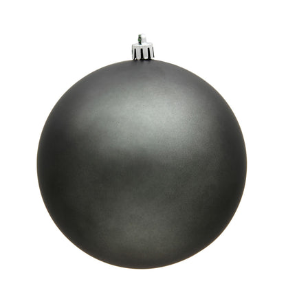 4" Shatterproof Ball Ornament - Pewter - Candy - UV Treated - Bag of 6 — view 3