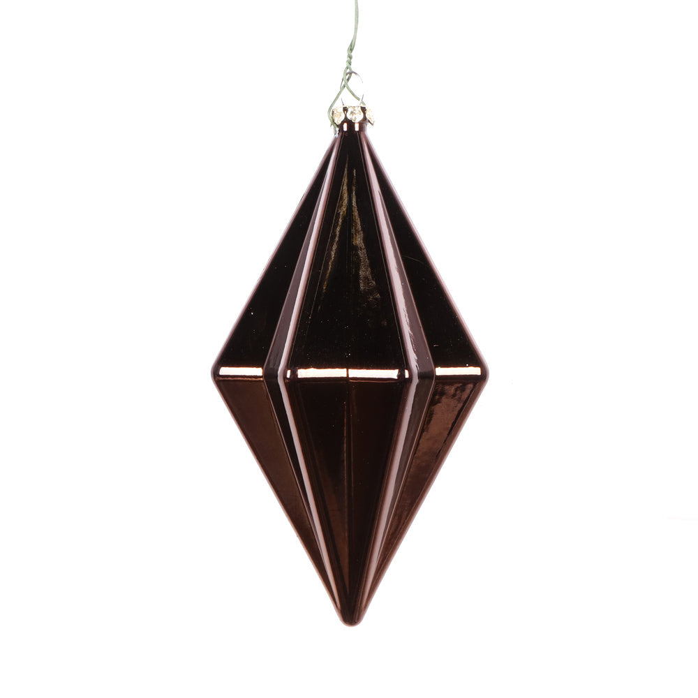 5.5" Shiny Finial Ornament - Mocha - Set of 4 Mocha — view 2