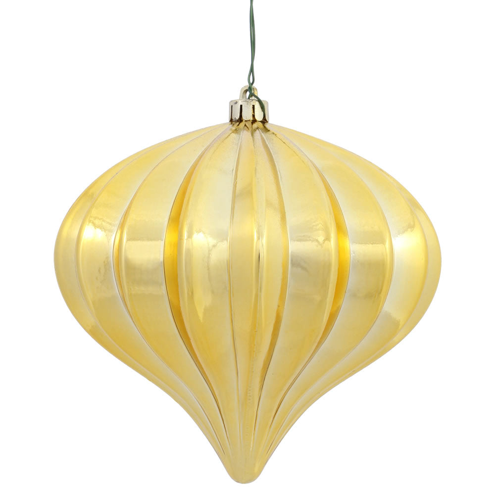 5.7" Shiny Onion  Ornament Drilled  - Single