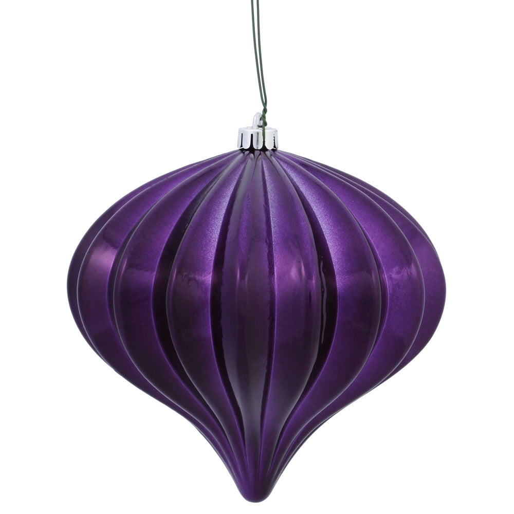 5.7" Shiny Onion  Ornament Drilled  - Single