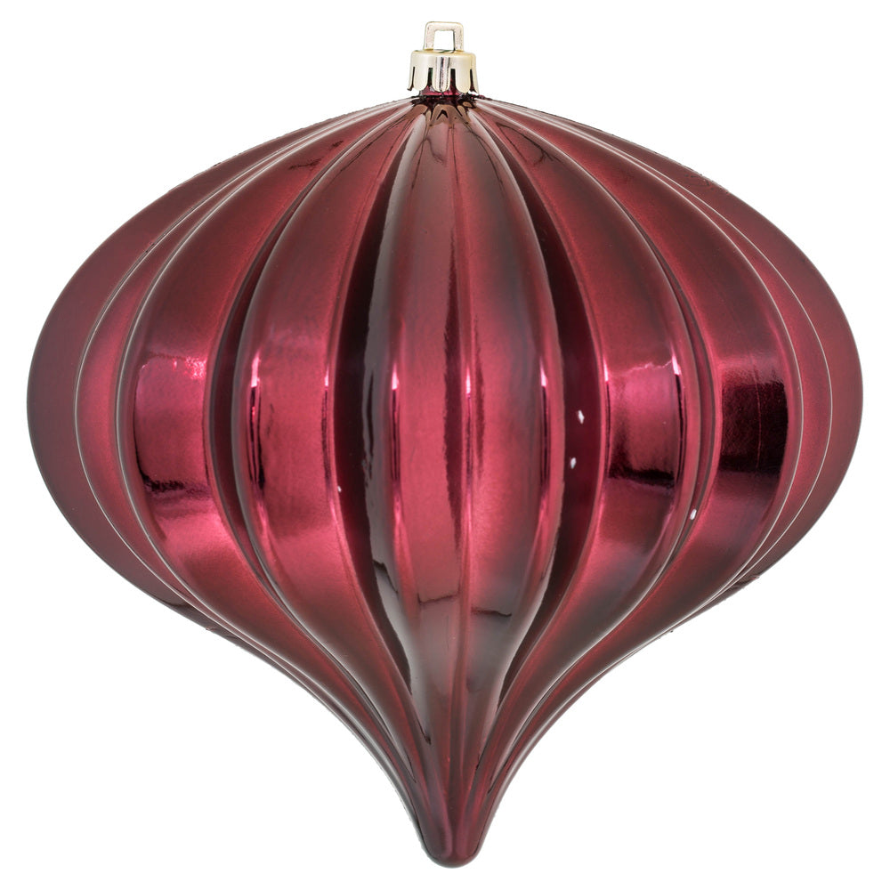 5.7" Shiny Onion  Ornament Drilled  - Single