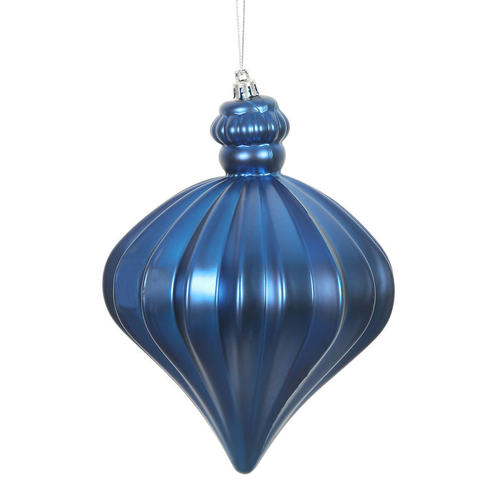 Decorate with elegance using the 6" Matte Onion Drop - Set of 4, perfect for festive occasions and stylish displays.