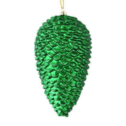 7" Matte Glitter Pinecone Ornament — view 1