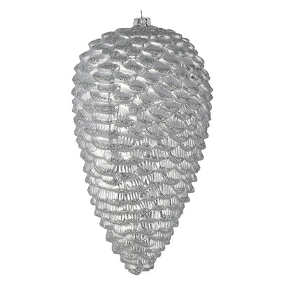 7"Matte Glitter Pinecone Ornament Single