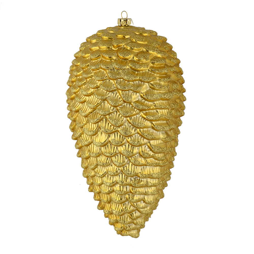 7" Matte Glitter Pinecone Ornament — view 5