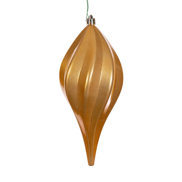 8" Copper Gold Candy Swirl Drop UV