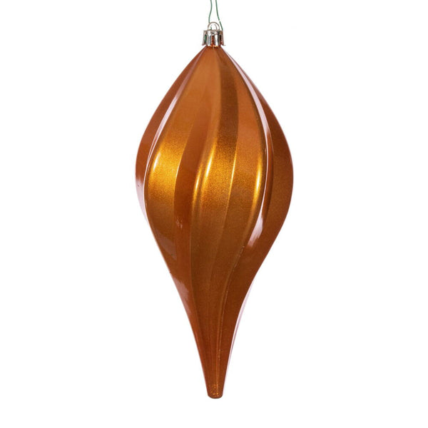 8" Copper Candy Swirl Drop Drill UV