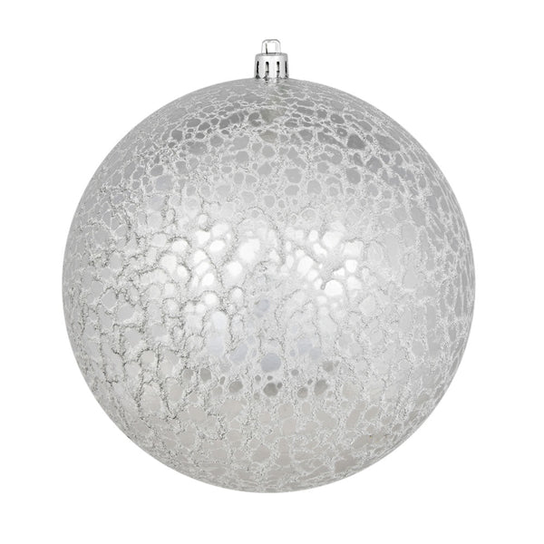 6" Crackle Ball Ornament - Set of 4