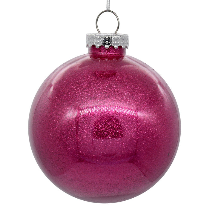 Add sparkle to your decor with the 4.75" Glitter Clear Ball - Set of 4, perfect for festive celebrations.
