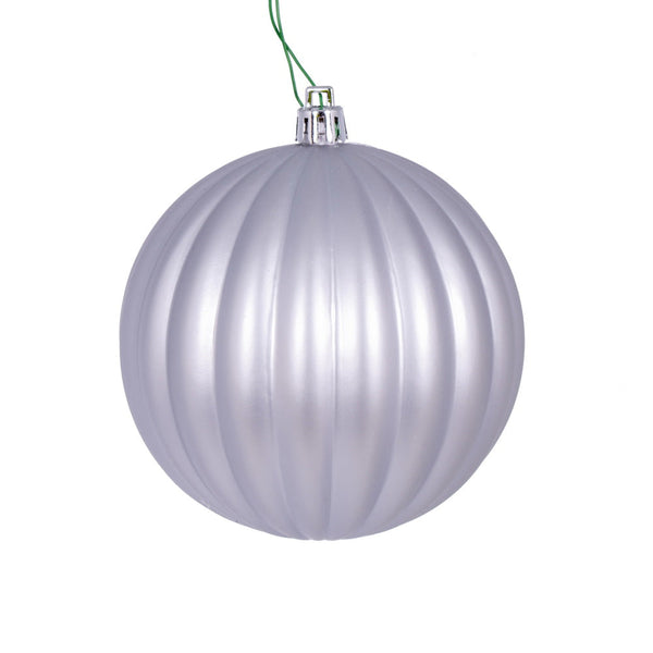 4" Shiny Lined Ball Ornament - Set of 6