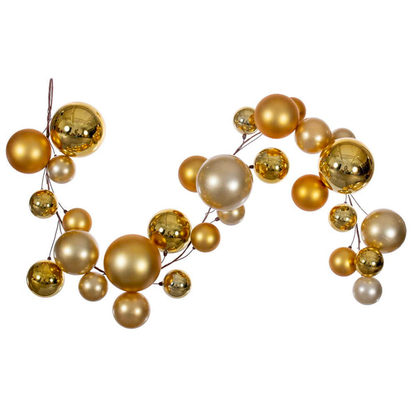 6' Gold Ball Branch Garland