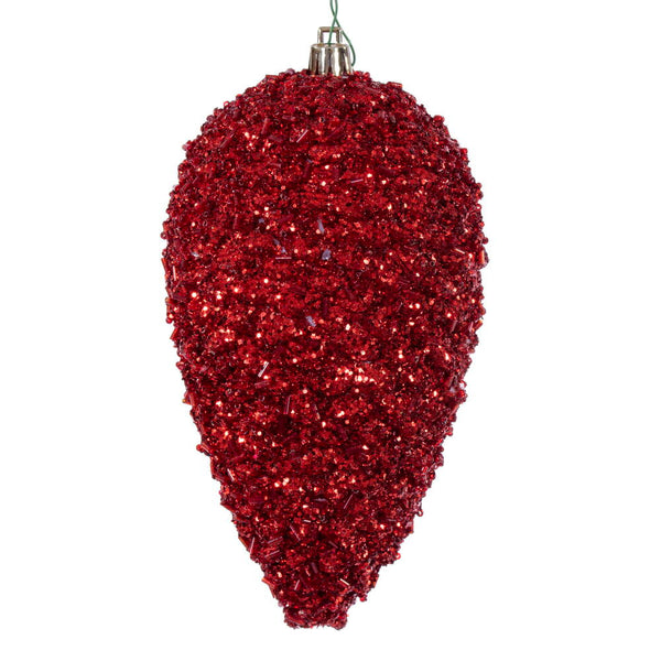7" Glitter Pinecone - Set of 4