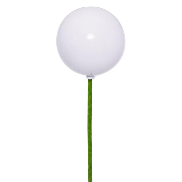 10" White Pearl Ball Ornament UV Drilled Cap