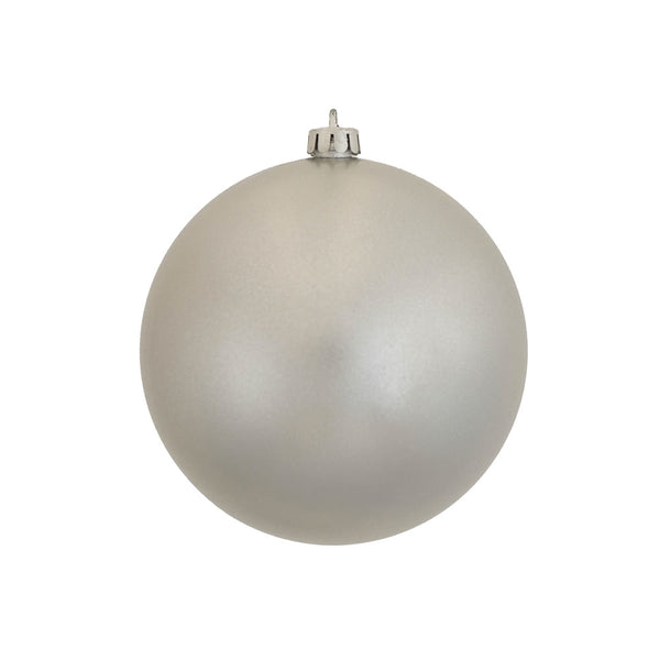 6" Silver Candy Ball Ornament UV Drilled Cap