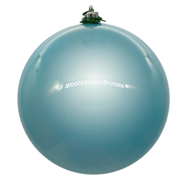 4" Baby Blue Pearl Ornament UV Drilled