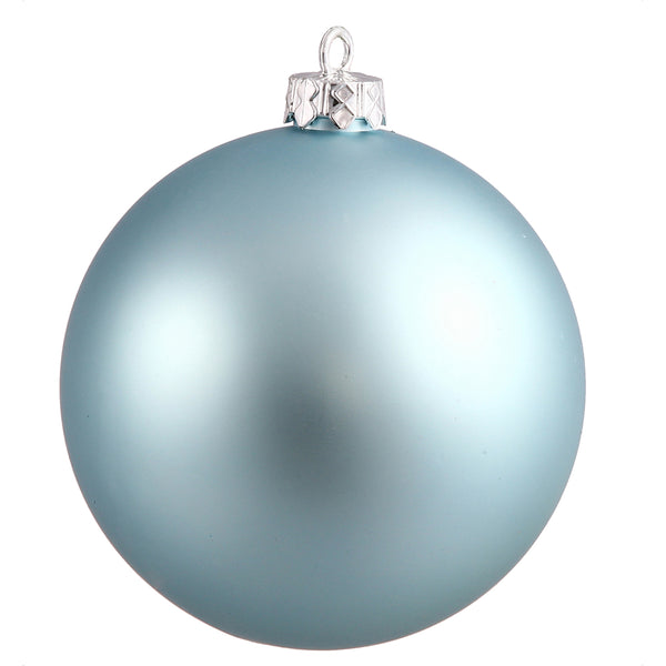 4" Baby Blue Matte Ornament UV Drilled