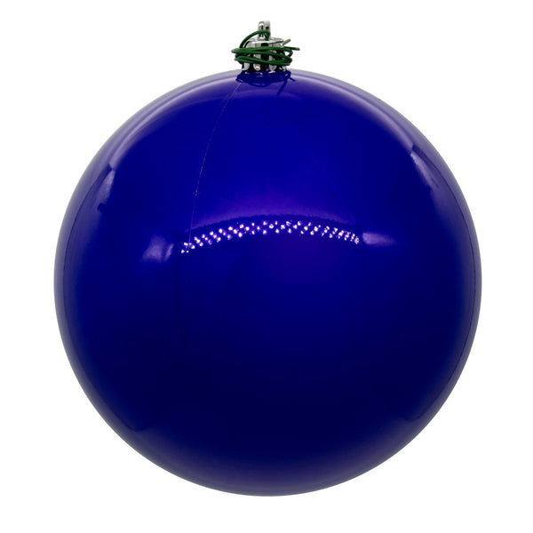 8" Purple Pearl Ball Ornament UV Drilled Cap