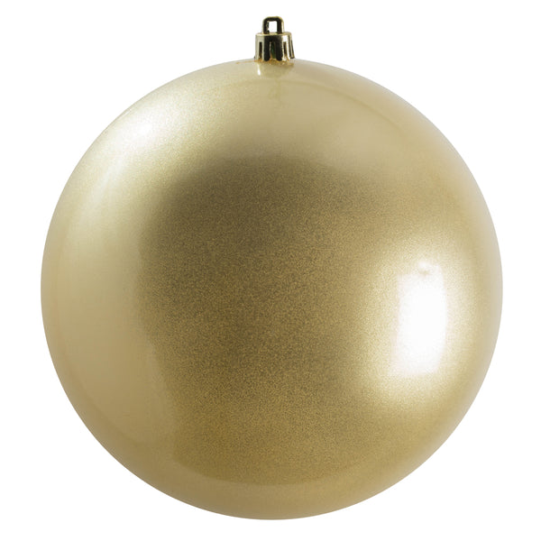 6" Champagne Candy Ornament UV Drilled