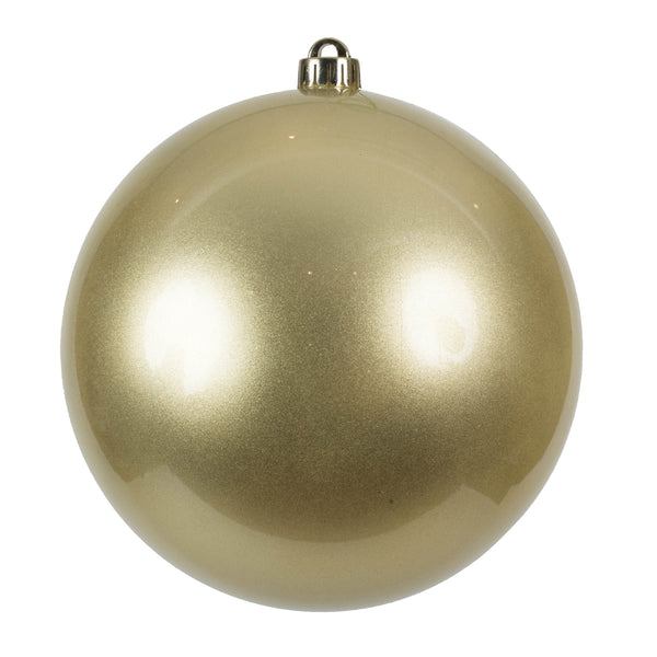 8" Champagne Candy Ornament UV Drilled Cap