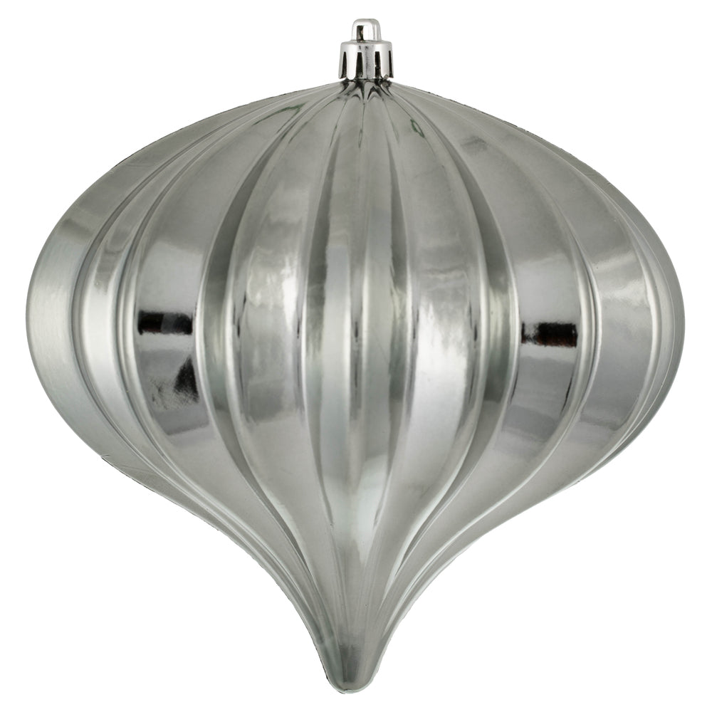 5.7" Shiny Onion Ornament - Pewter - UV Treated - Set of 3 Pewter — view 1